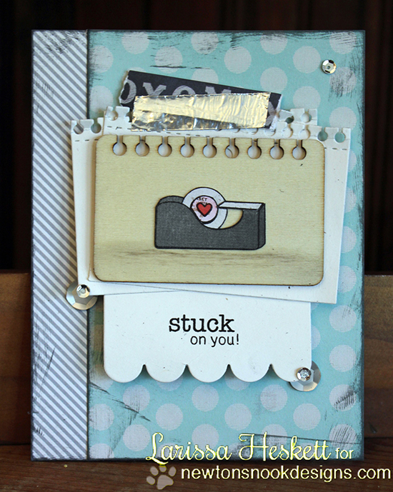 Stuck on You card by Larisssa Heskett using Around the House stamp set |  Newton's Nook Designs 