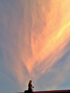 Sunset from an old temple in South India