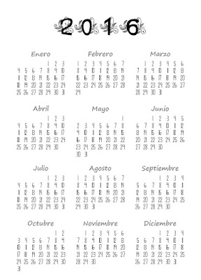 calendario 2016 castellano