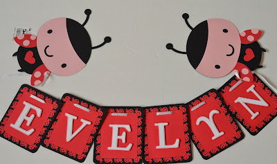 Ladybug birthday baby shower banner