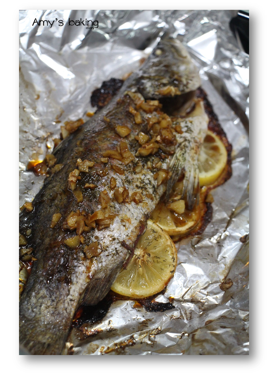 Amy Baking Diary Oven Baked Barramundi (Sea Bass) Fish with Lemon and Dill