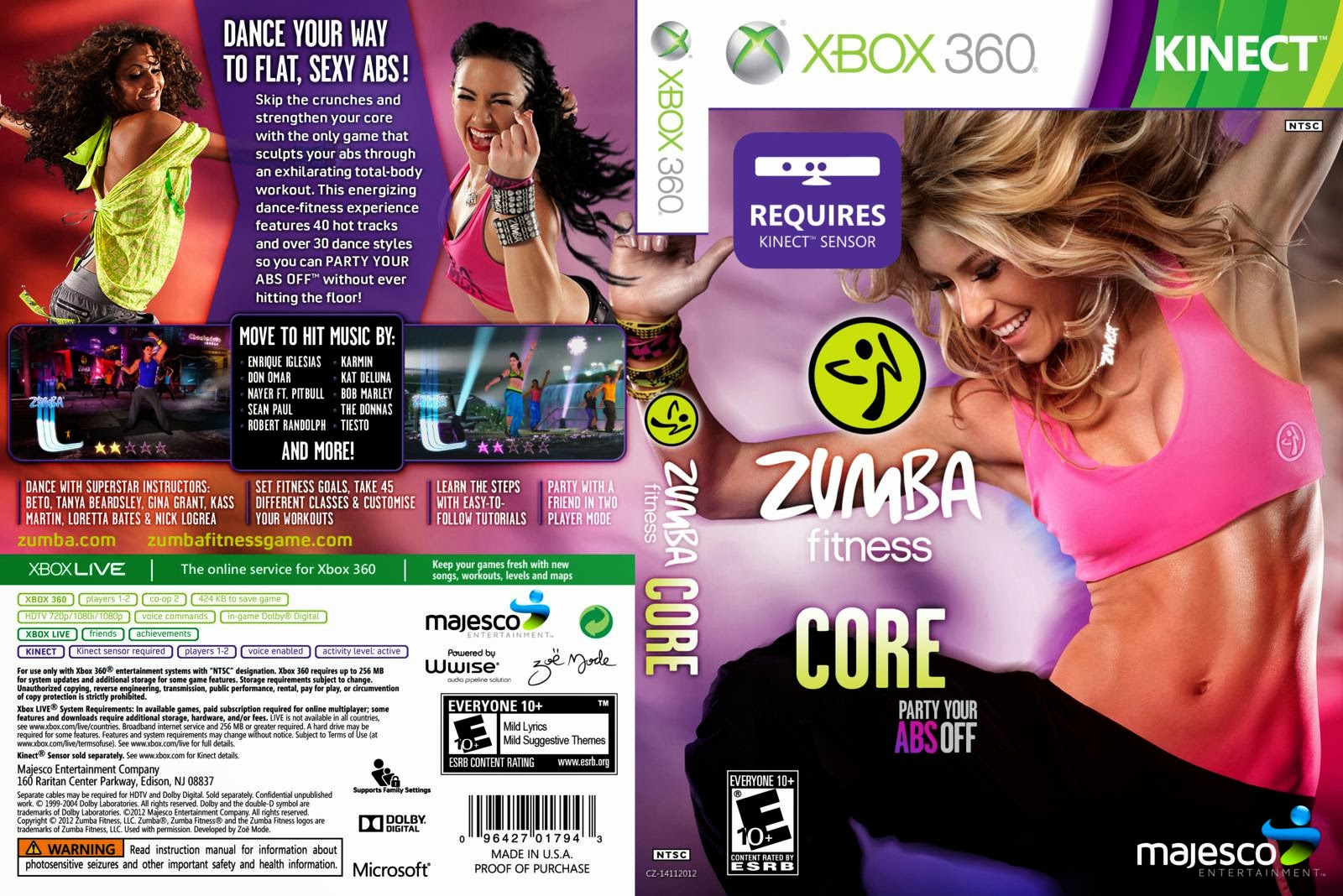 Zumba Fitness Core Xbox 360 Ultra Capas