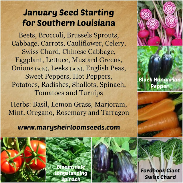 Back to the Basics! 2014 Planting Guide January Seed Starting for