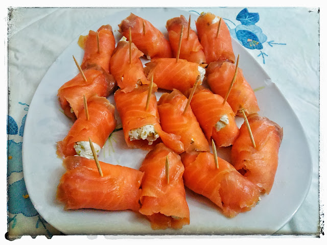Algo Rápido, Rollitos De Salmon Ahumado
