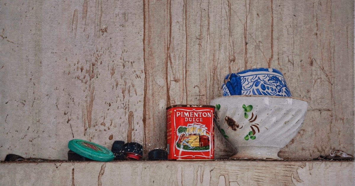 Jesús Lozano Saorin: Abandonados en la leja - Acuarela - Jesús Lozano