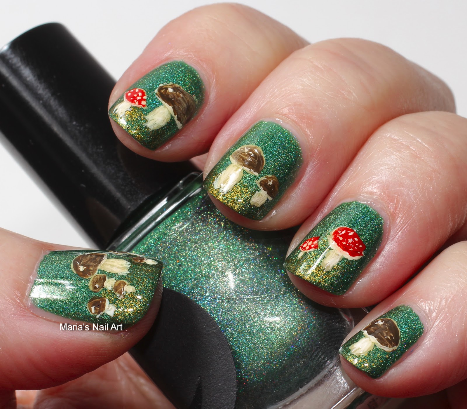 Marias Nail Art and Polish Blog Mushrooms for Lonesome