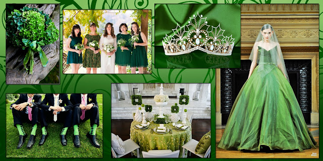 all green wedding