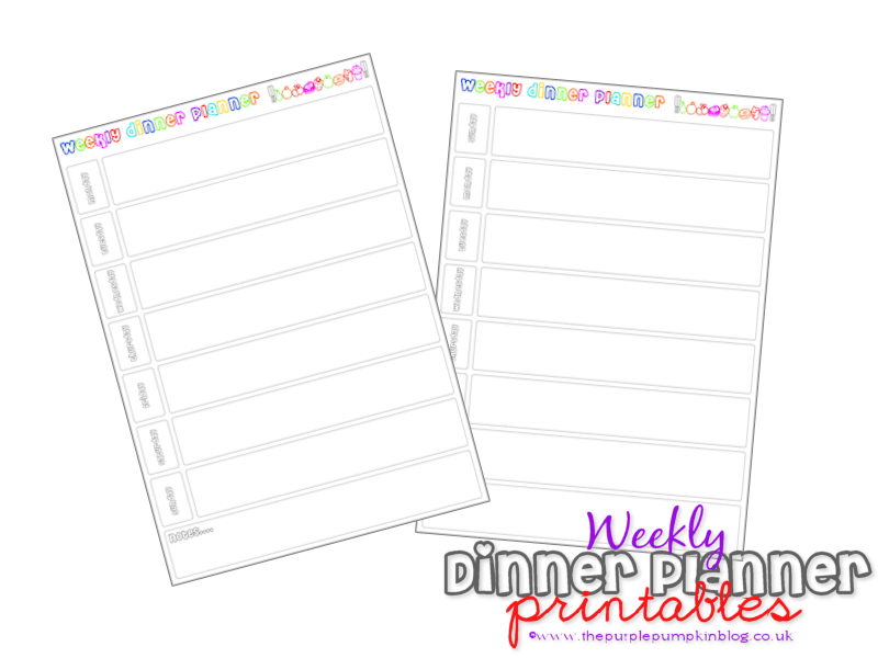 weekly dinner planner