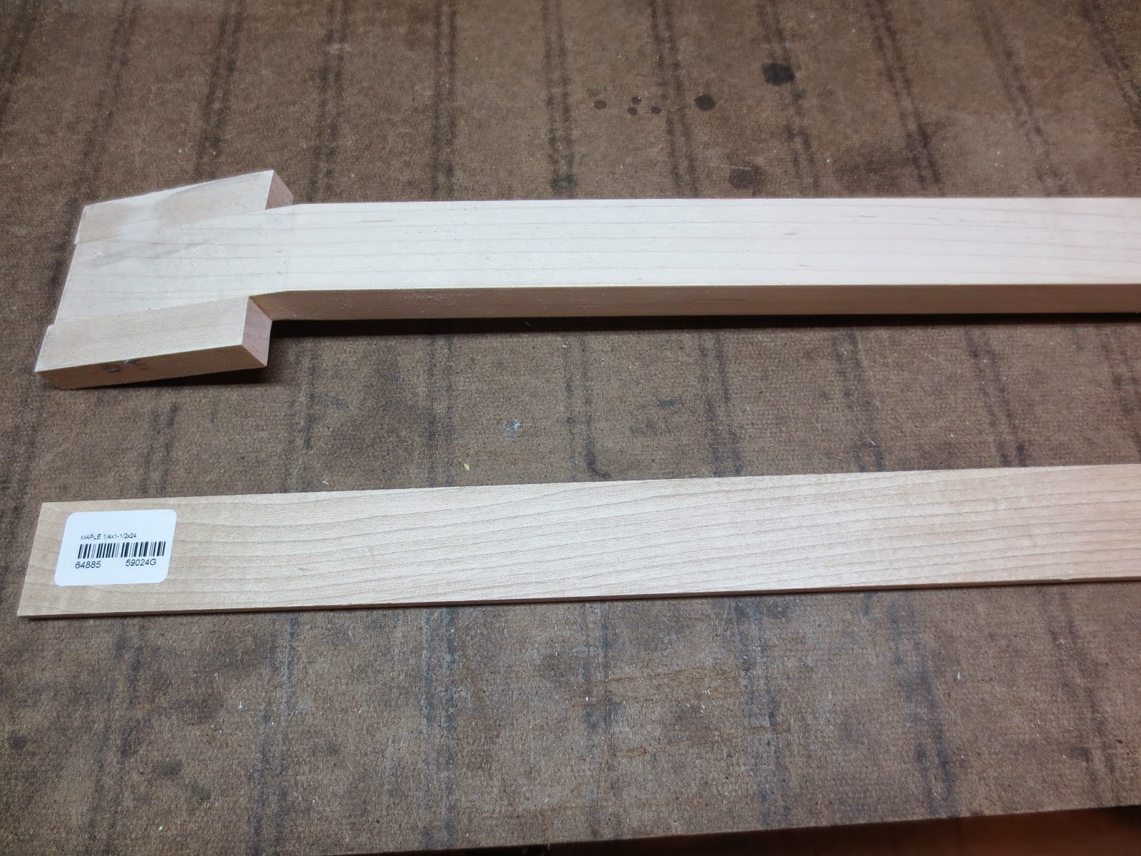 Ricks Cigar Box Guitars CBG Fretboard