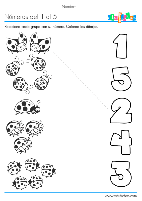 Imagenes De Los Numeros De 1 Al 5 Para Colorear Imagui