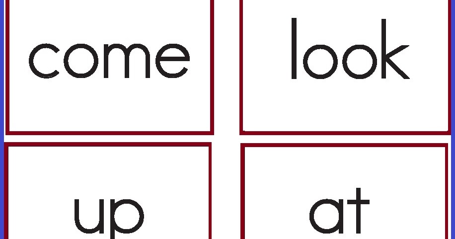 Kindergarten Worksheets: Kindergarten Sight Words Flash Cards