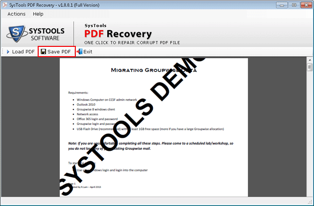 repair a pdf file free