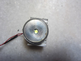 Reflector mounted on a led Reflector mounted on a led
