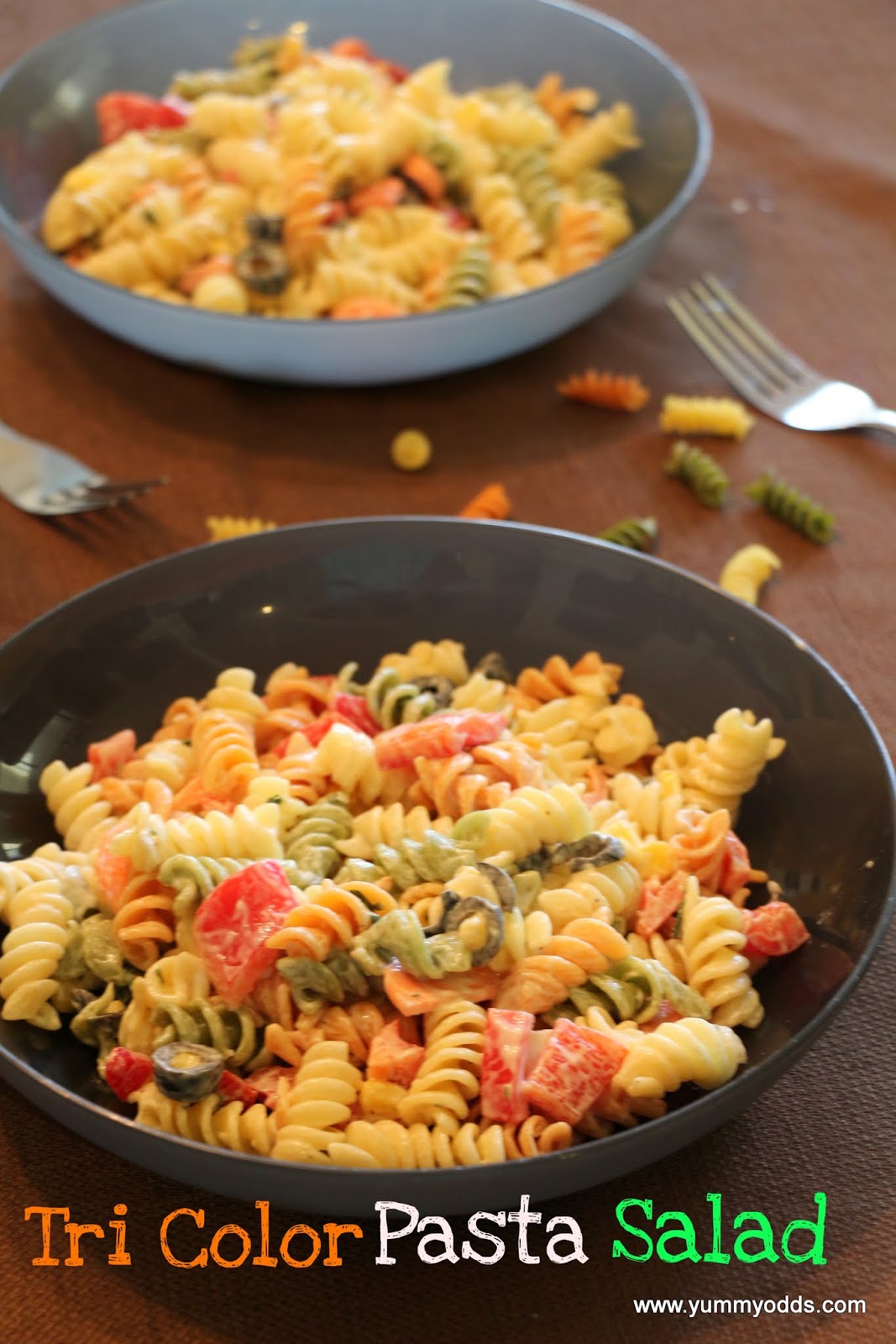 Easy TriColor Rotini Pasta Salad at Irene Brady blog