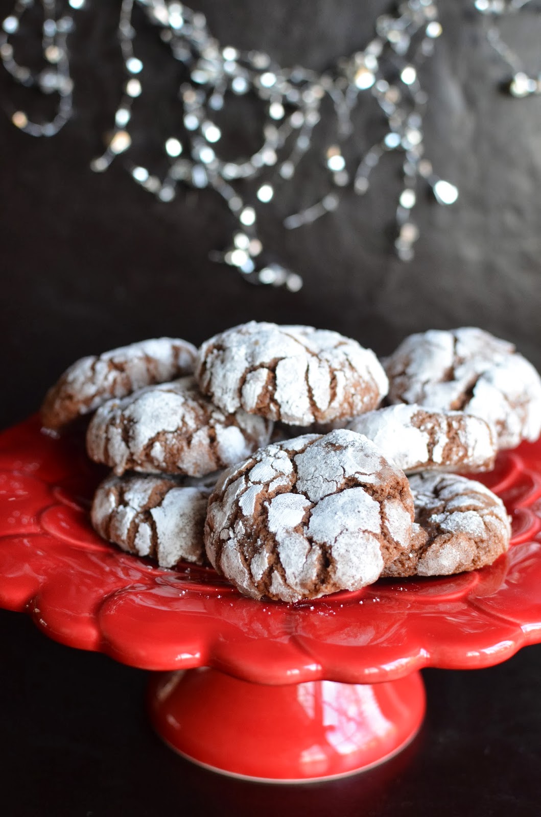 Playing with Flour Nutellahazelnut crinkle cookies...'Tis the season!