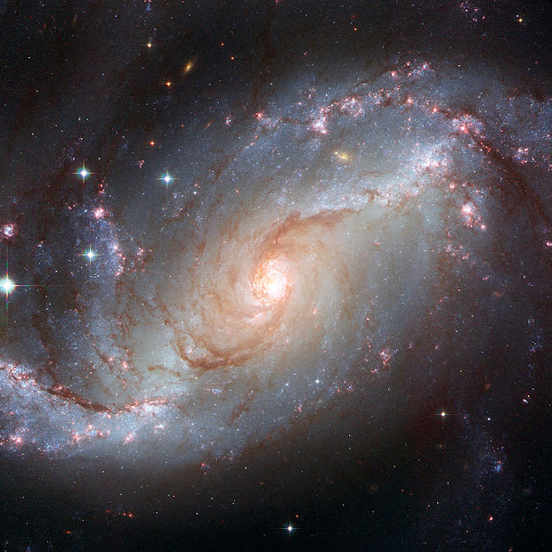 Stellar Nursery in the arms of Barred Spiral Galaxy NGC 1672