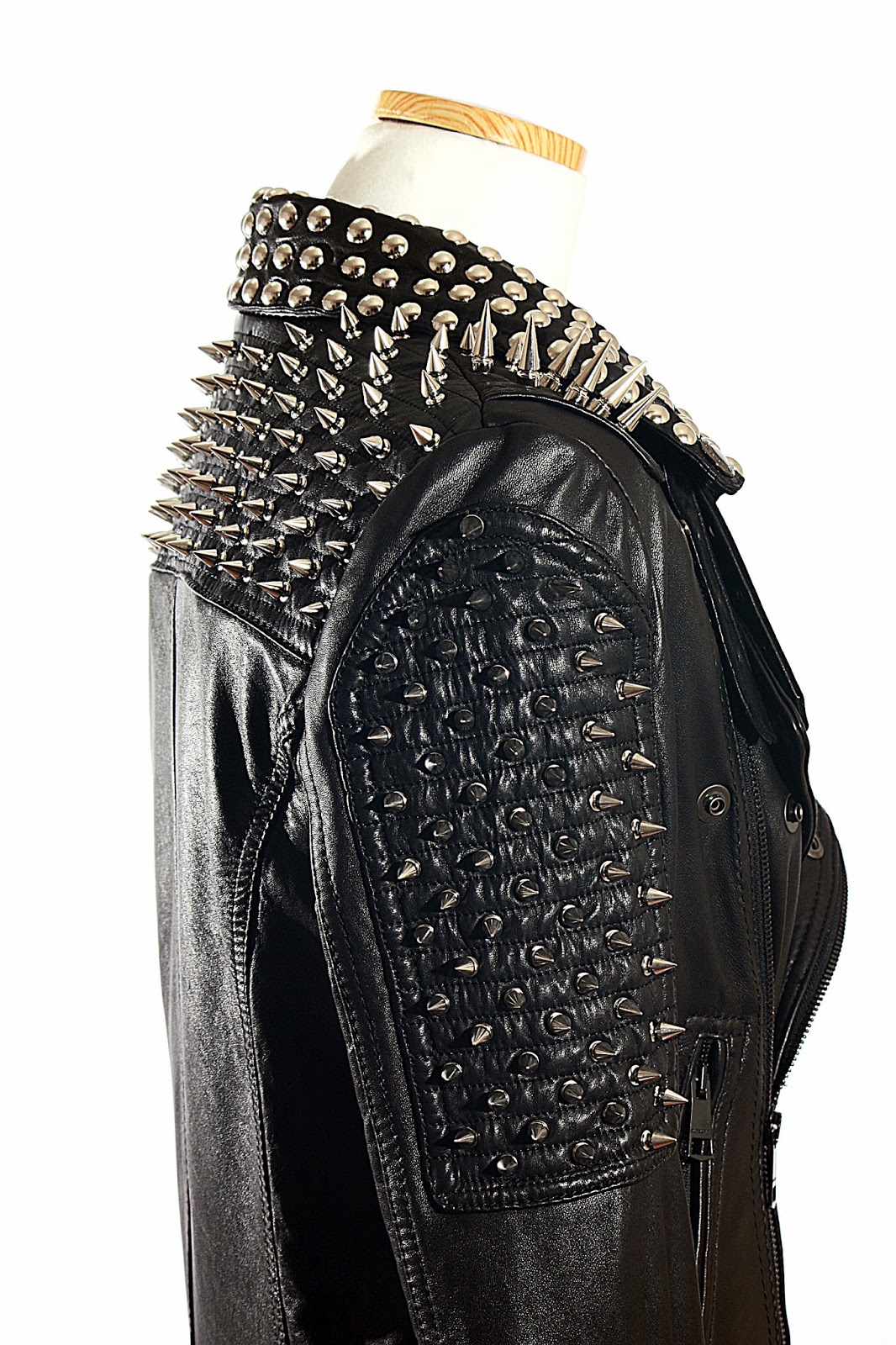 Studs and Spikes Studded Leather Jacket by CUSTOMDUO