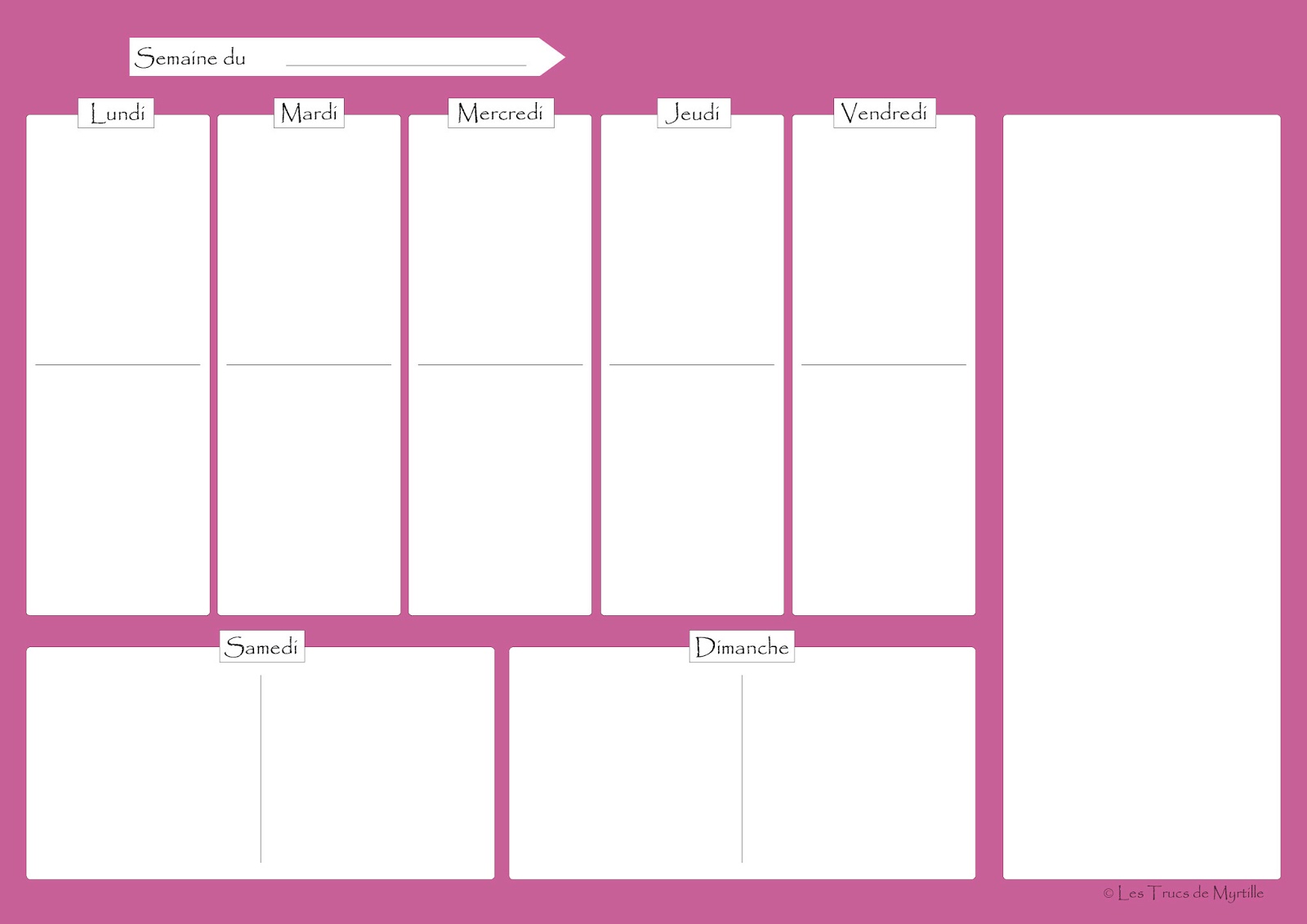 planning semaine