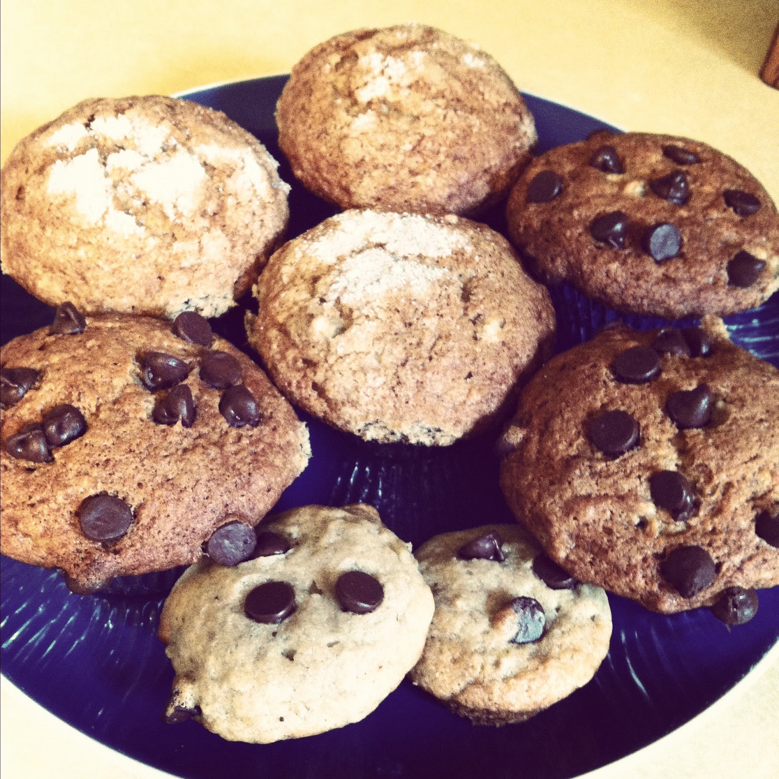 The Cookie Monster Banana Chocolate Chip Muffins