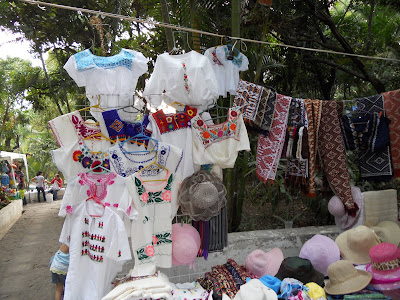 Traditional Mexican handmade, hand embroidered colourful huipiles