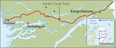 Map of the Arctic Circle Trail