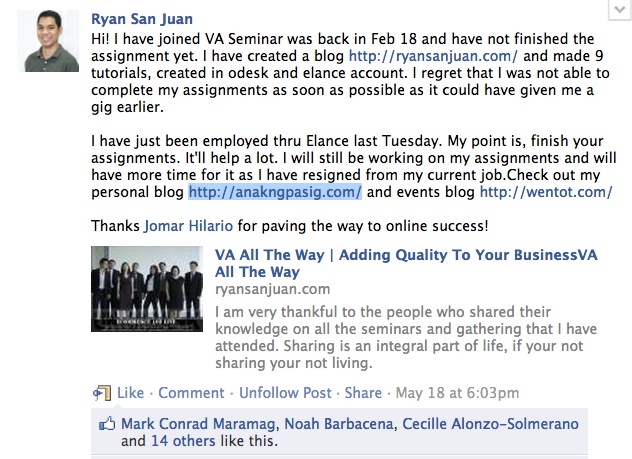 Virtual Assistant Seminar: Ryan San Juan