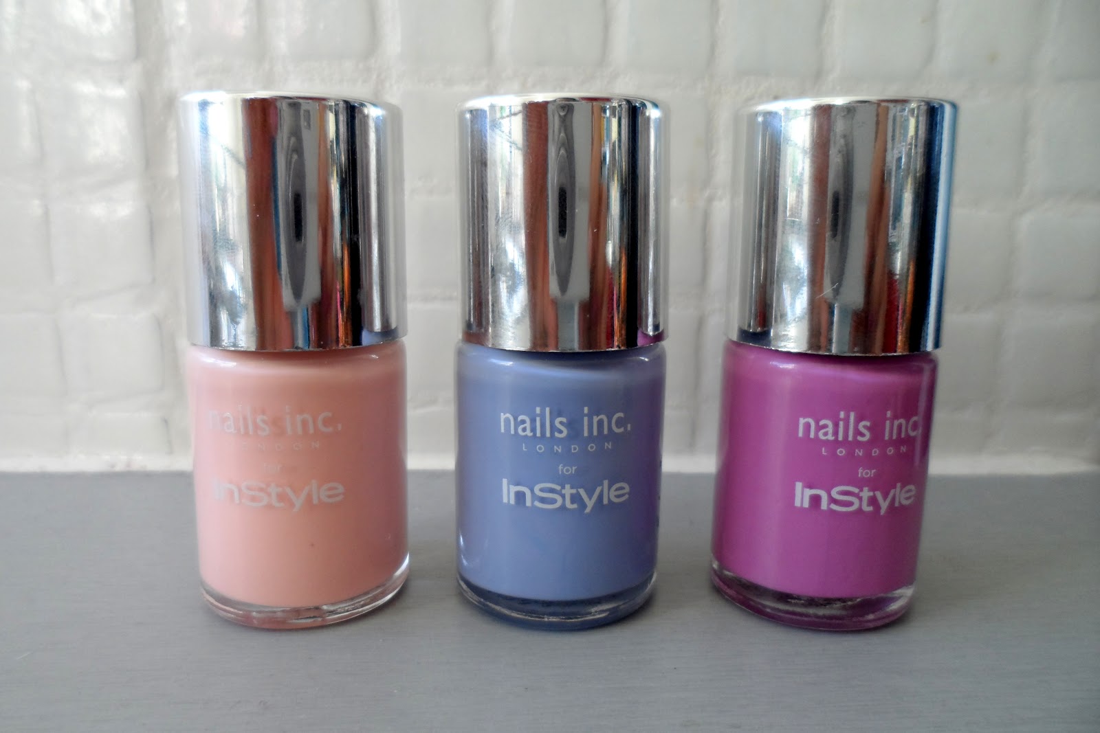 Nails Inc free polish Instyle Magazine offer 2012 - Bluebell, Peach Sorbet