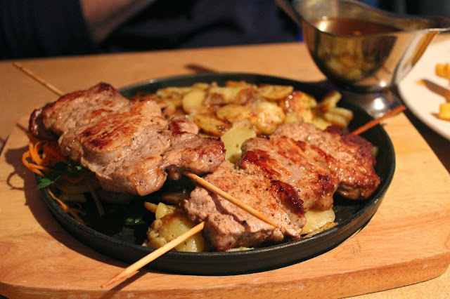 Grilled pork with German potatoes