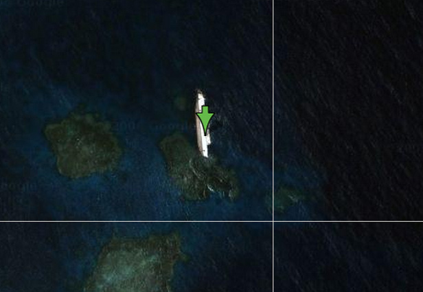9 Penampakan Unik Di Google Maps 4.+Shipwreck