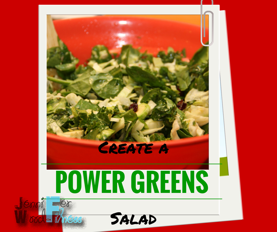 Jennifer Wood Fitness Power Greens Healthy Salad with Homemade Orange