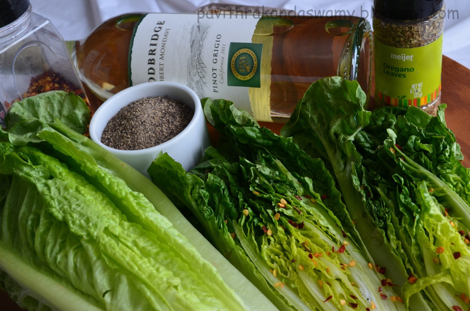 The Fat Lady Braised romaine lettuce hearts