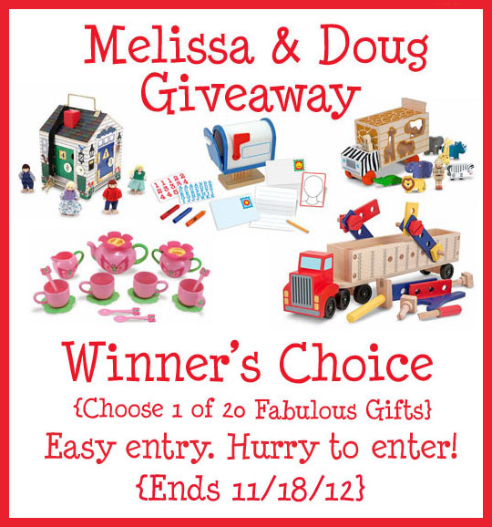winners choice giveaway from Melissa & Doug