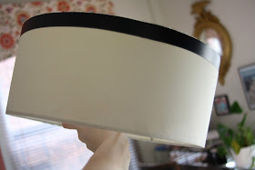 adding trim to the lampshade for the ceiling fan diy