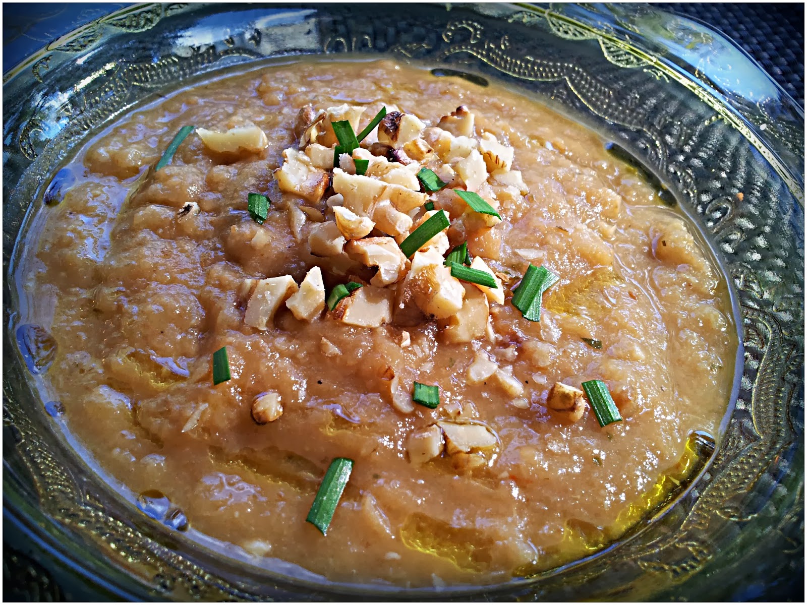 red or green? Roasted Turnip & Parsnip Soup with Toasted Walnuts