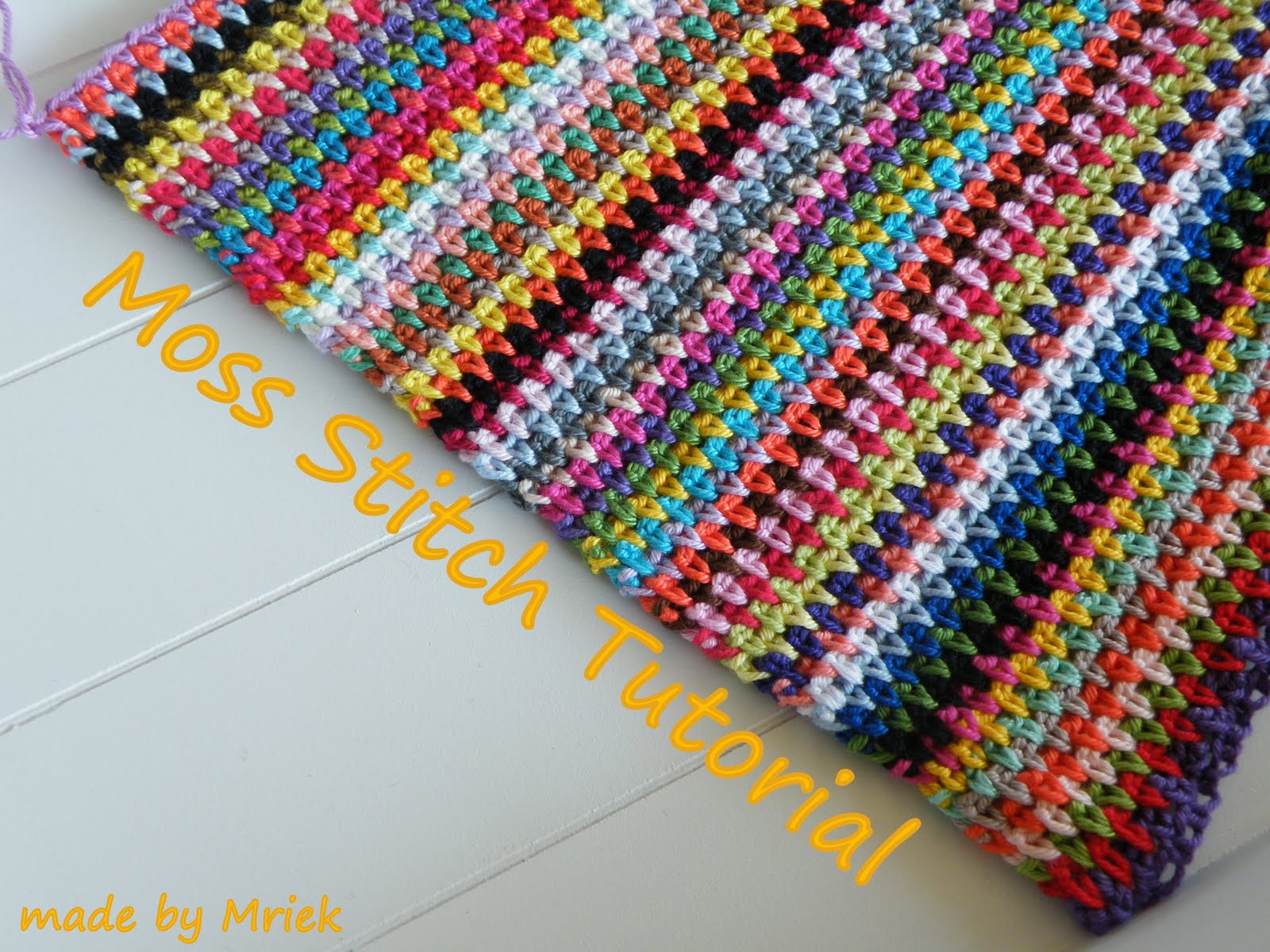 Moss stitch tutorial