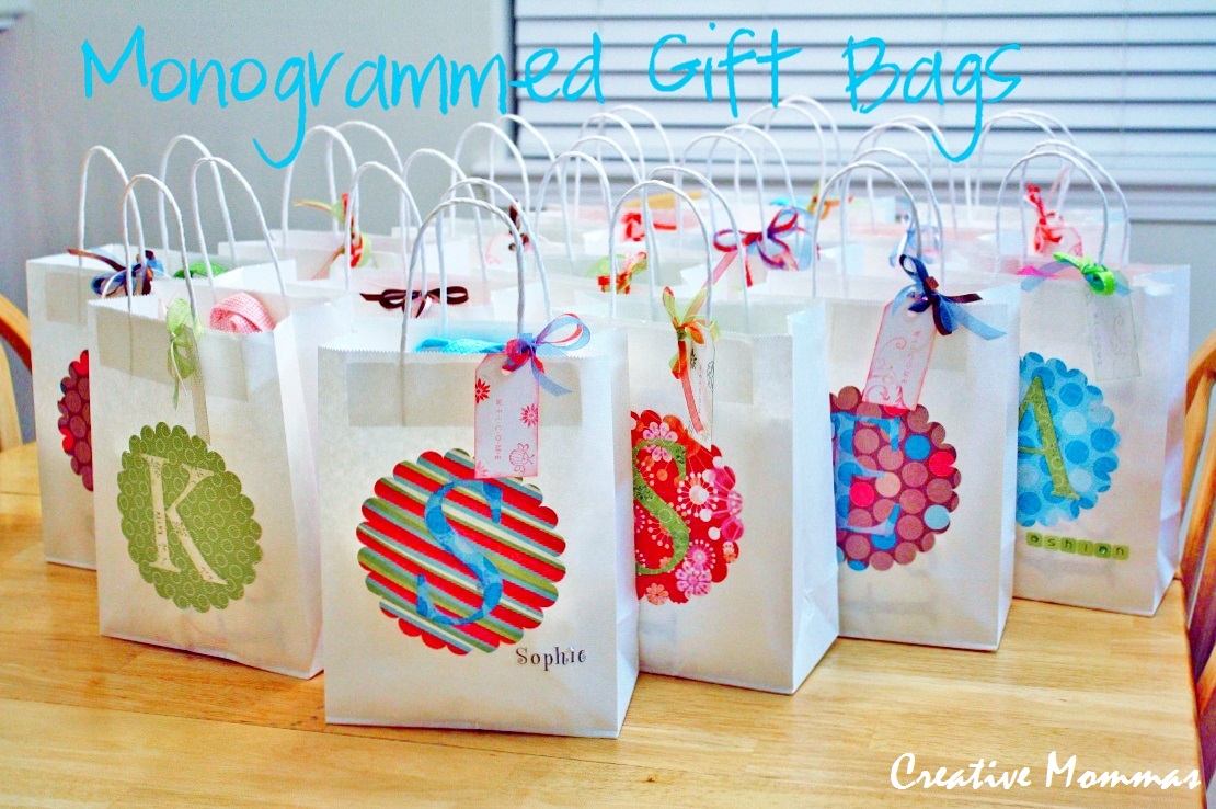 Run 2 the wild: diy personalized gift bags Creative Mommas: Gift Bags
