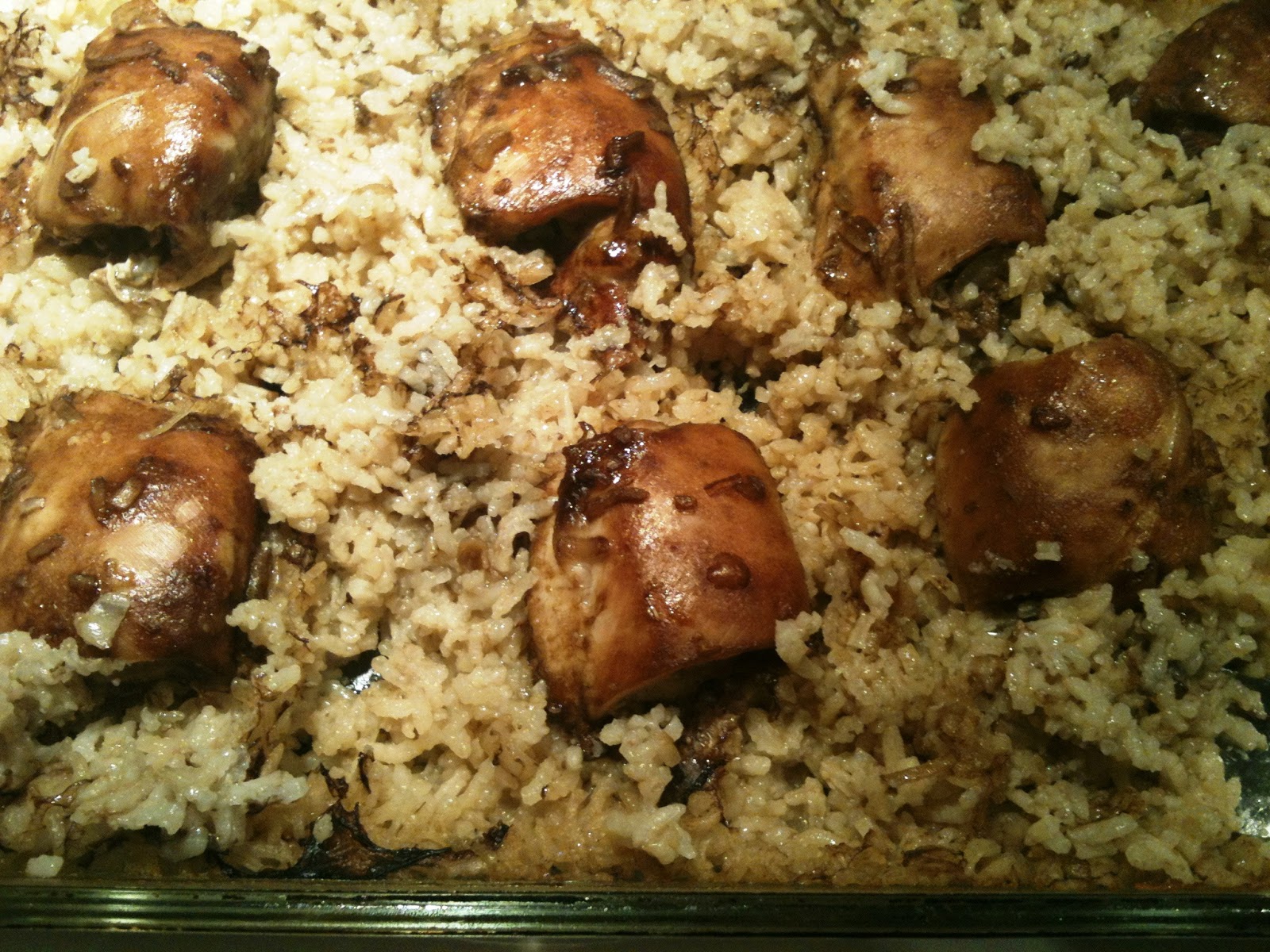 The Recipe Seeker: Baked Rice and Chicken Thighs