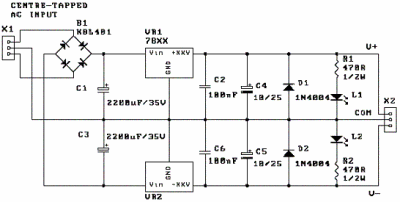 Dual Power Supply Schematic Diagram