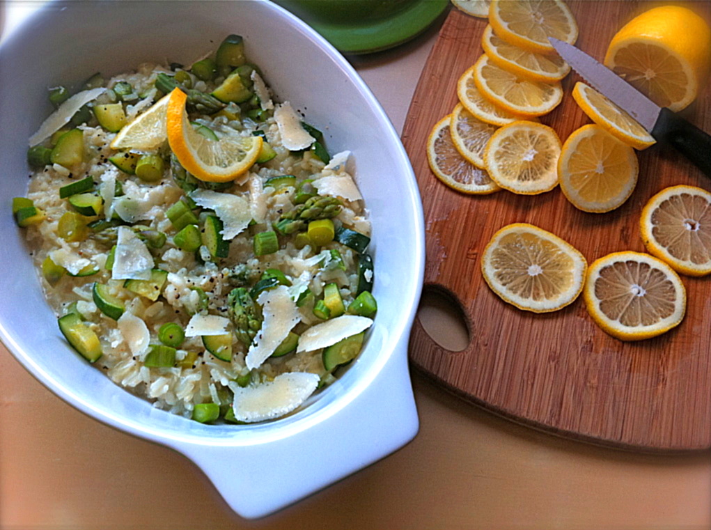 Satin And Salt Asparagus & Zucchini Risotto