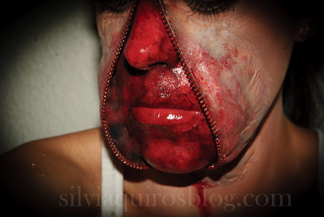 Maquillaje Halloween 5: Cremallera abierta en el rostro, Halloween Make-up 5: Open zipper on the face, efectos especiales, special effects, Silvia Quirós Maquillaje Halloween 5: Cremallera abierta en el rostro, Halloween Make-up 5: Open zipper on the face, efectos especiales, special effects, Silvia Quirós