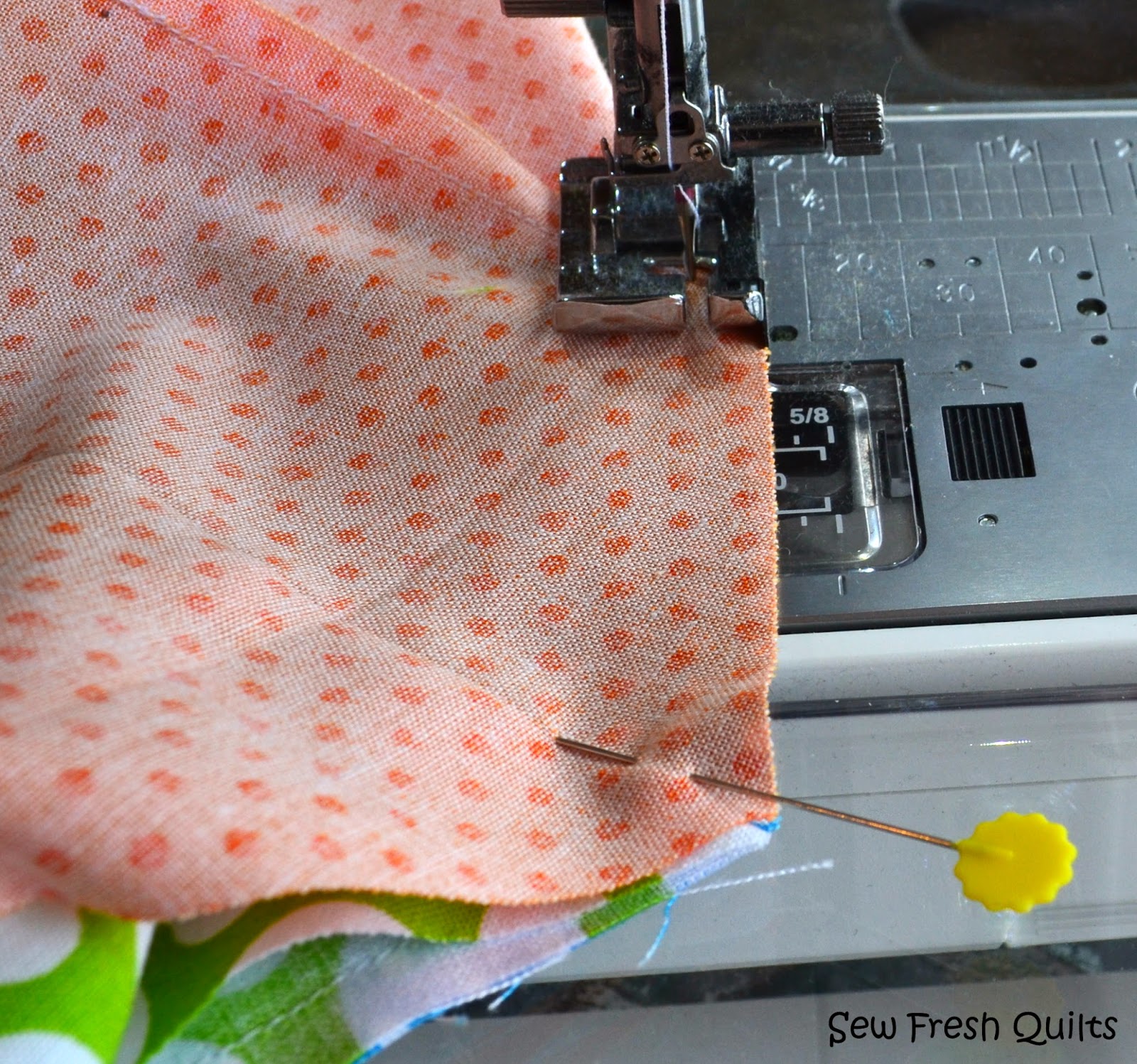 Sew Fresh Quilts Tutorial for Sewing Hexagons by Machine