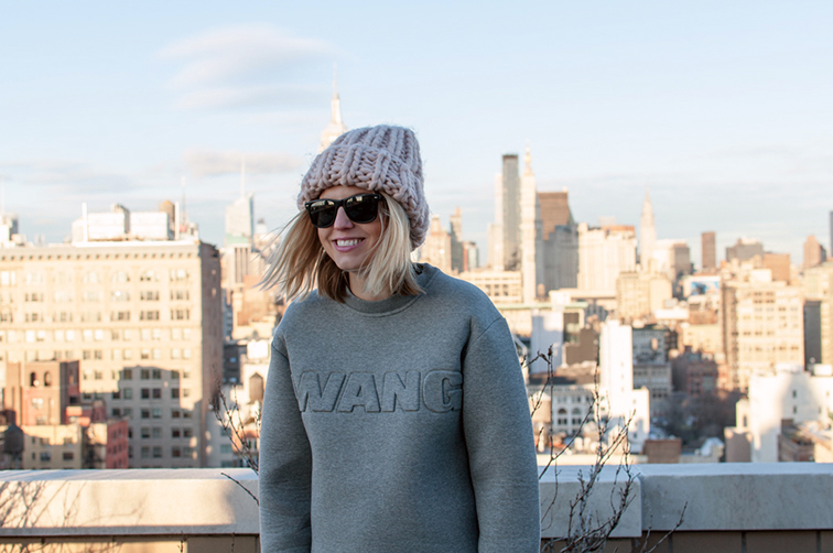 Fashion Over Reason, Alexander Wang x H&M men's scuba neoprene sweatshirt, Ray-Ban Wayfarers, H&M chunky beanie Fashion Over Reason, Alexander Wang x H&M men's scuba neoprene sweatshirt, Ray-Ban Wayfarers, H&M chunky beanie