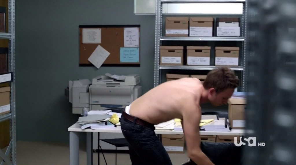 Patrick J. Adams Shirtless in S...