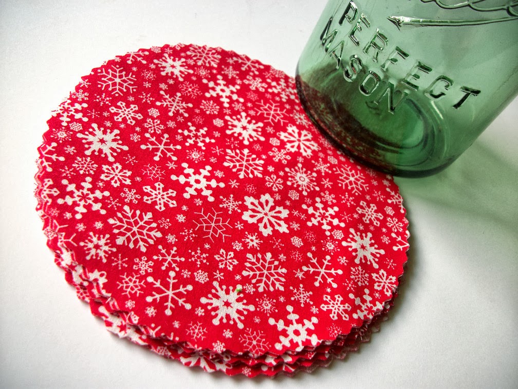 Colorful Adhesive Canning Jar Labels New Christmas Cloth Jam Jar Covers