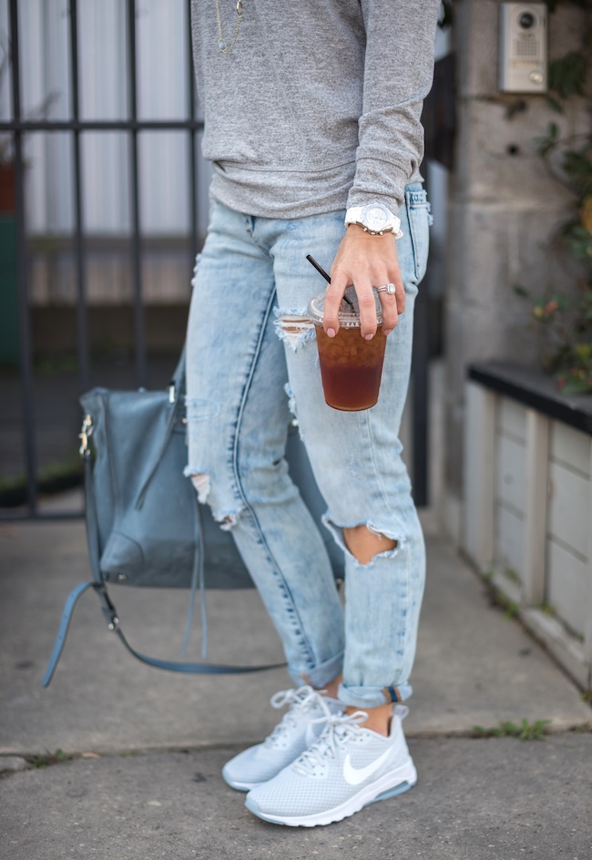 Womens Distressed Jeans Look Ripped Straight Leg Jeans Womens
