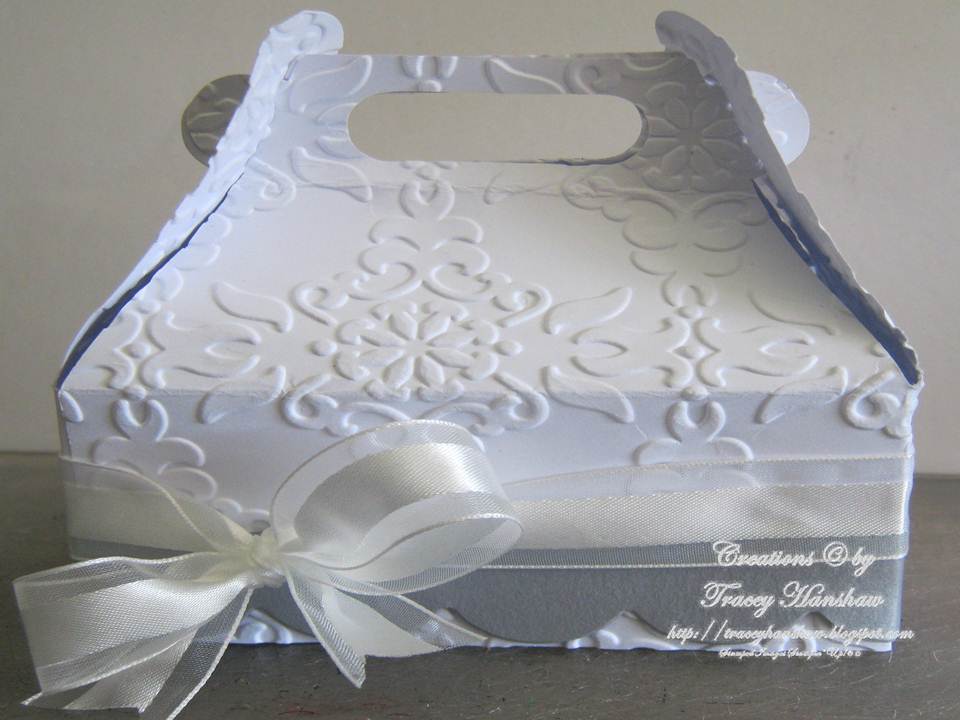 HAND MADE WEDDING CAKE BOXES AND PARTY FAVOURS MADE WITH STAMPIN' UP