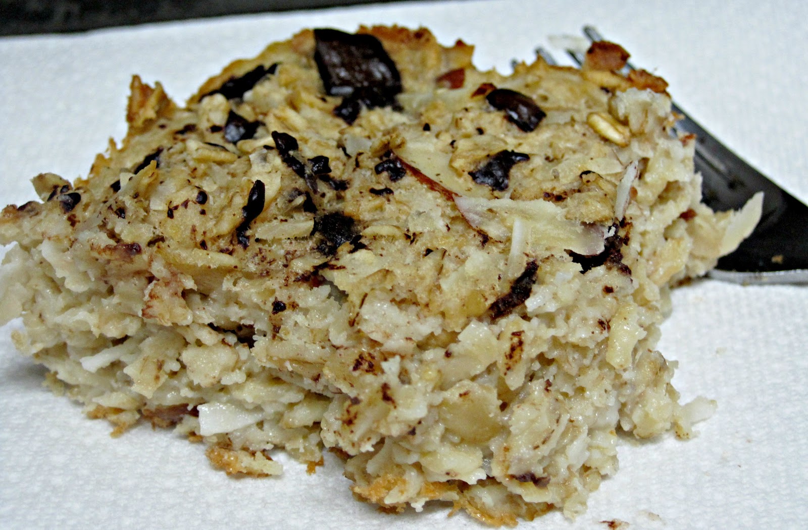 Baked Oatmeal with Coconut, Almonds & Dark Chocolate