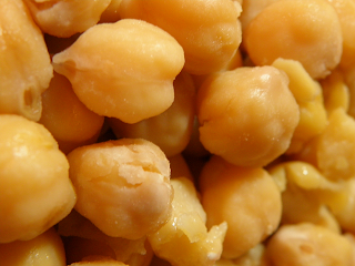 Closeup of Cooked Garbanzos