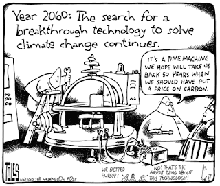 Tom Toles cartoon: Climate change time machine