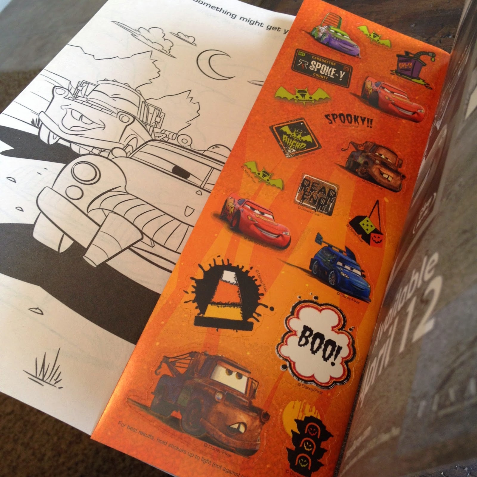 Dan the Pixar Fan: Cars: Halloween Coloring Book ("Shakin in my Tires!")